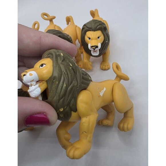 McDonald's Happy Meal Toy Lion Figures 1998 Poseable Disney Lot of 6 Vintage - Picture 7 of 9
